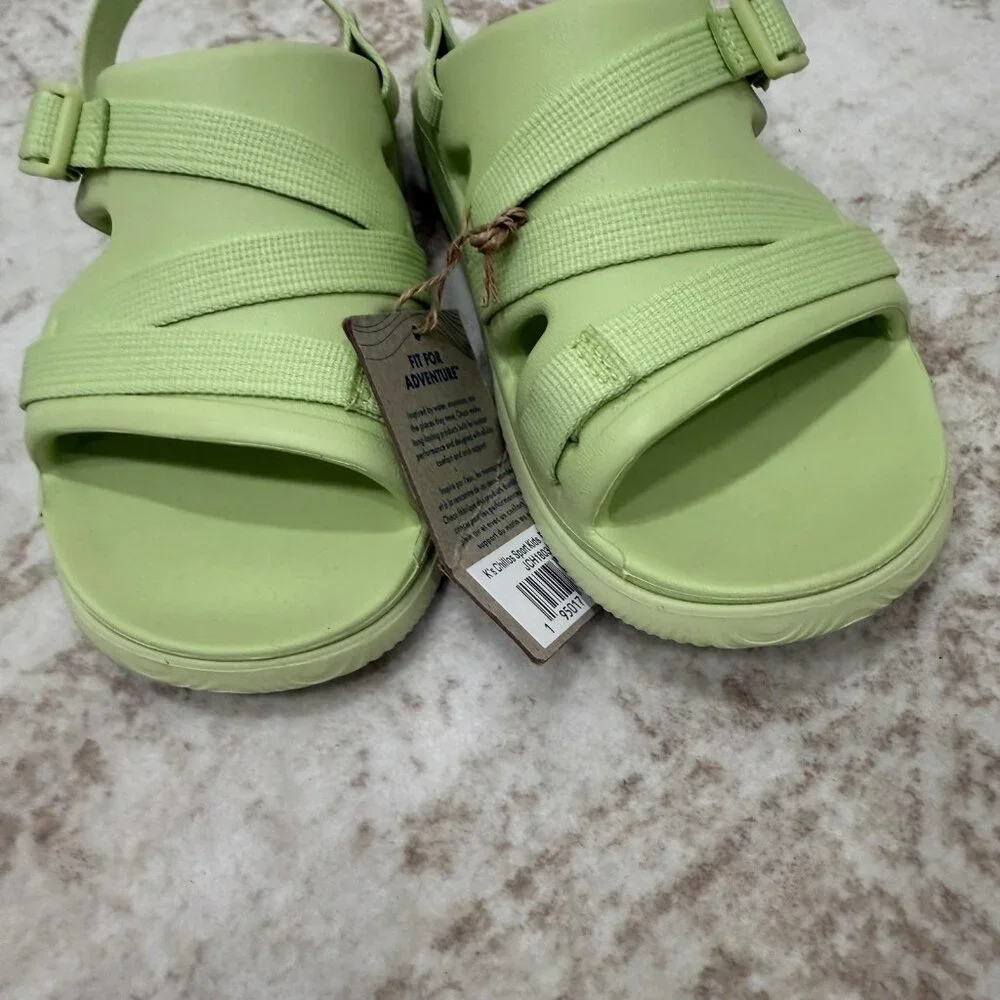 Chaco Sandals Kids Size 4 Pale Green Chillos Sport Strappy Slingback JCH180359